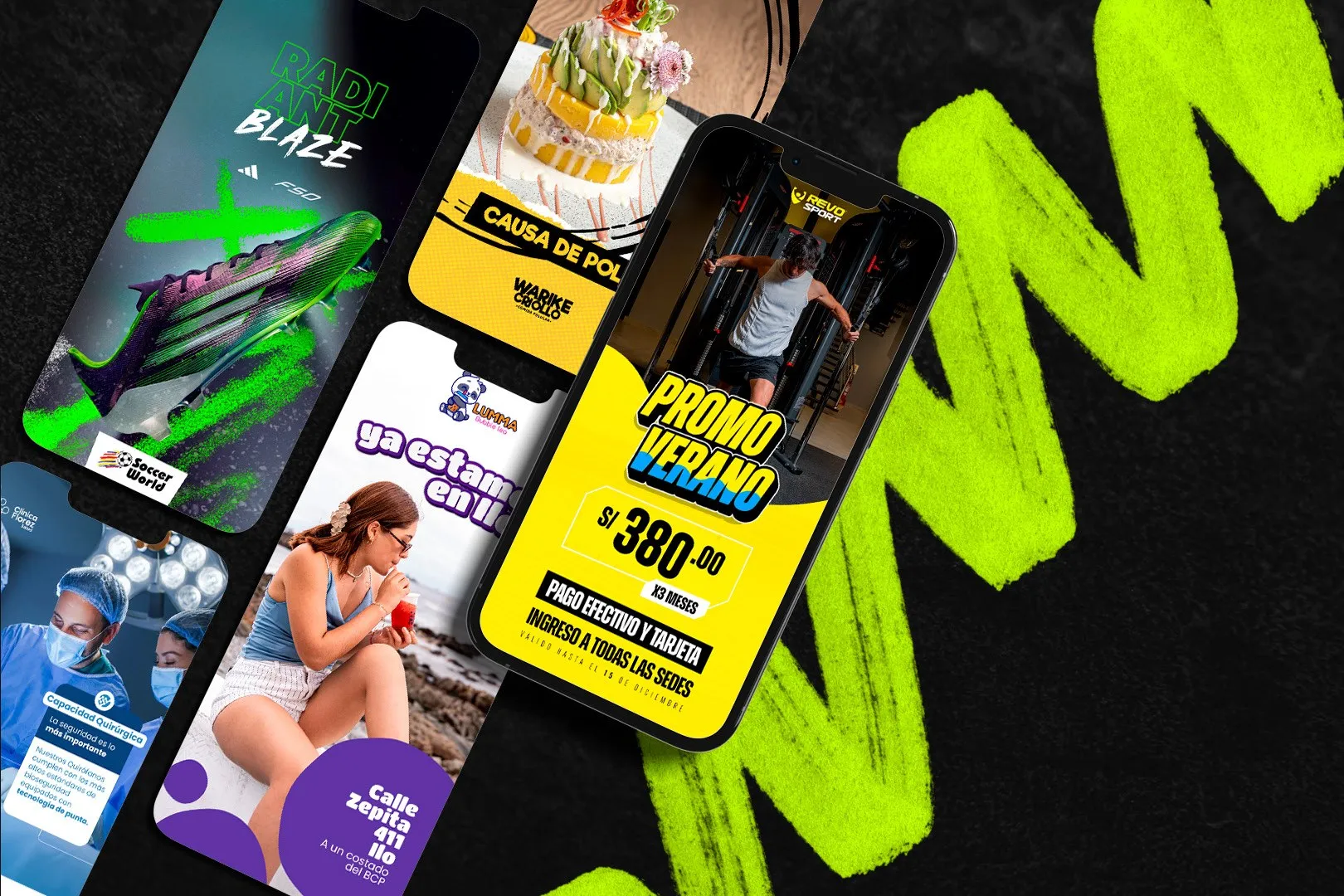 Publicaciones para redes sociales de Varias marcas